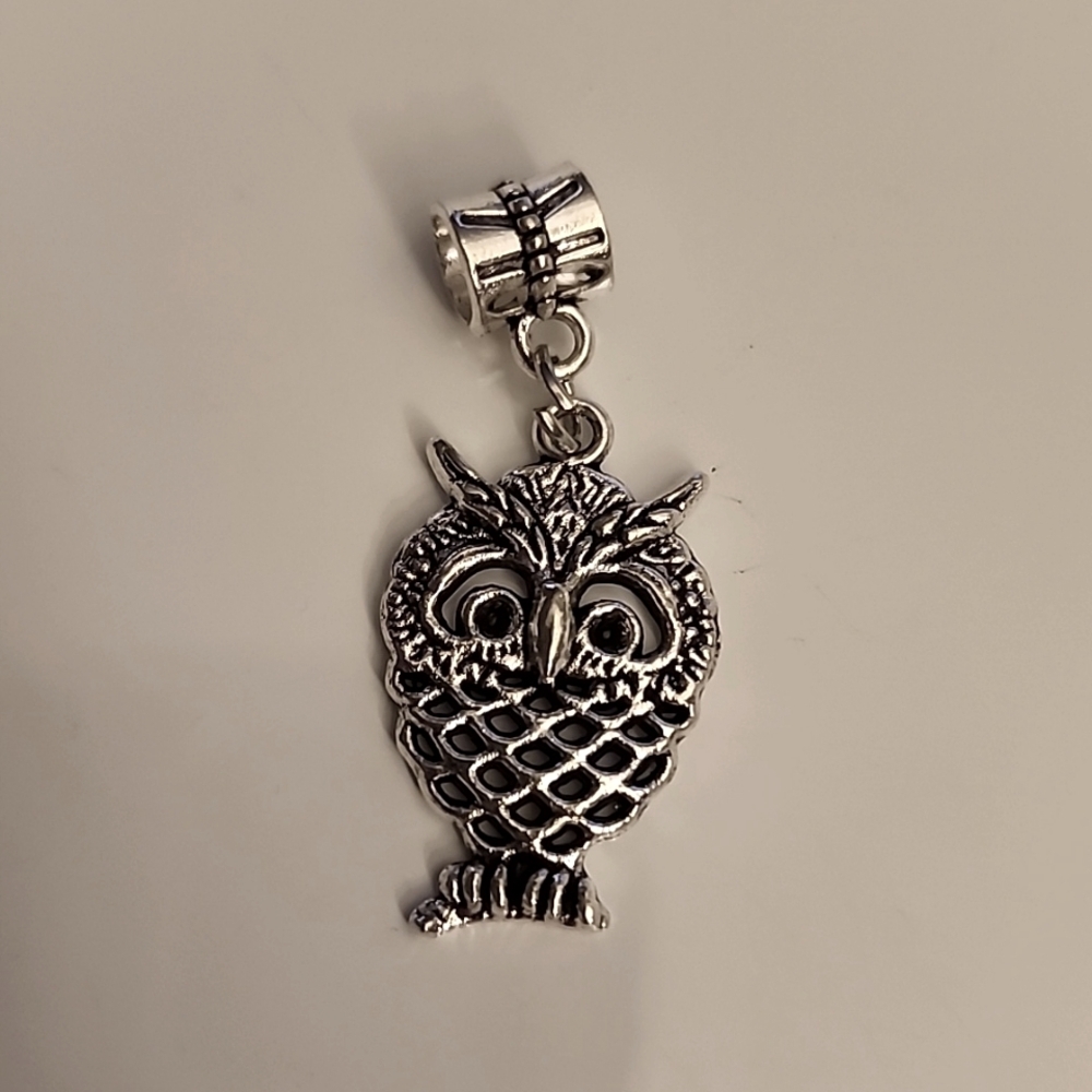 OWL 10  Charm for European Style Bracelets Fits Pandora Systems